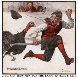 1917-12-01-The-Country-Gentleman-Norman-Rockwell-cover-Cousin-Reginald-Catches-the-Thanksgiving-Turkey-no-logo-400-Digimarc